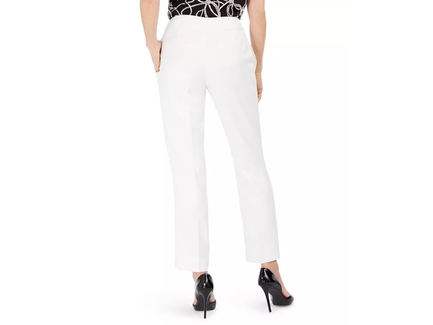 Kasper Women's Petite Straight-Leg Dress Pants White Size 8