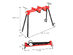 Costway Folding Miter Saw Stand 300Lbs Capacity Extendable w/ Wheel & Mounting Brackets - Red+Black