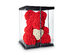 Rose Petal Teddy Bear (Red Bear/Champagne Heart)