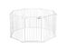 Costway 8 Panel Baby Safe Metal Gate Play Yard Barrier Pet Fence Wall Mount Adjustable - White