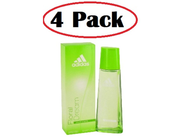 4 Pack of Adidas Floral Dream by Adidas Eau De Toilette Spray 1.7 oz