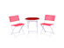 Costway 3 Piece Folding Bistro Table Chairs Set Garden Backyard Patio Furniture Red 