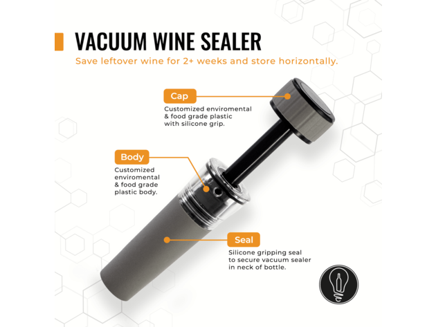 Genius Vacuum Sealer - 3 Pack - Rose Gold