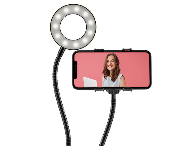 Selfie Studio with LED Ring Light & Universal Phone Holder
