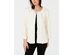 JM Collection Women's Sequined Faux-Fur Broach Jacket White Size Medium