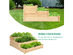 Costway 3 Tier Wooden Raised Vegetable Garden Bed Elevated Planter Kit Outdoor Gardening