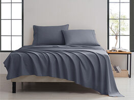Kathy Ireland Twill Weave Luxury 4-Piece Sheet Set (Grey)