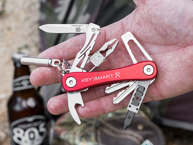 KeySmart® Rugged Compact 14-Key Holder (Red)