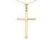 14K Yellow Gold Cross Pendant Necklace with Chain