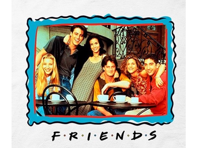 Friends Frame Men's Graphic T-Shirt White Size XX Large