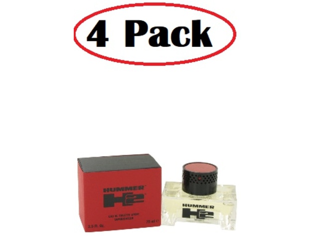 4 Pack of Hummer H2 by Hummer Eau De Toilette Spray 2.5 oz