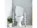 Toilet Safety Frame, Stand Alone Toilet Safety Rail w/ Adjustable Height & Width - White/Grey