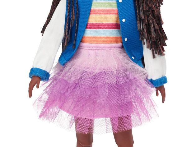 Creatable World Everyday Style Clothes and Accessory Varsity And Tutu Fashion, 3 Pack