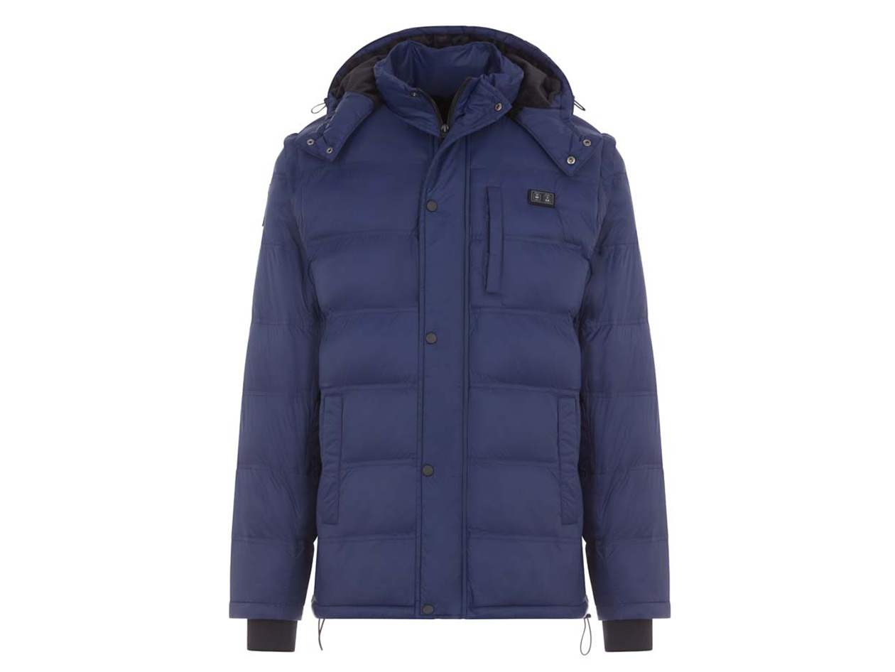 Men's Helios Hybrid Heated Coat with Power Bank (Navy/Small)