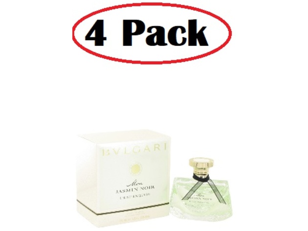 4 Pack of Mon Jasmin Noir L'eau Exquise by Bvlgari Eau De Toilette Spray 2.5 oz