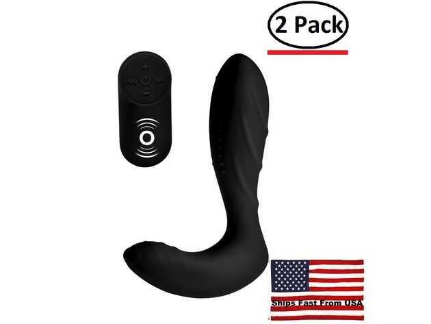 ( 2 Pack ) Silicone Prostate Vibrator With Remote Control
