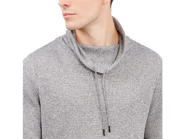 Alfani Men's Funnel-Neck Hooded Sweatshirt Gray Size Extra Large