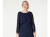 Sl Women's Fashions Long-Sleeve Tiered Chiffon Dress Navy Size 12