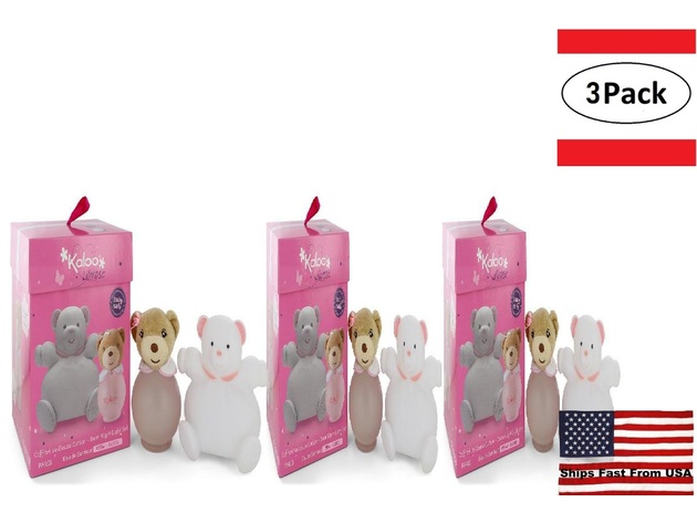 3 Pack kaloo lilirose by Kaloo Eau De Senteur Spray (Alcohol Free) + Free Bear Night Light 3.4 oz for Women