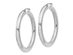 Sterling Silver Medium Hoop Earrings 1 1/2 Inch (4.0mm)