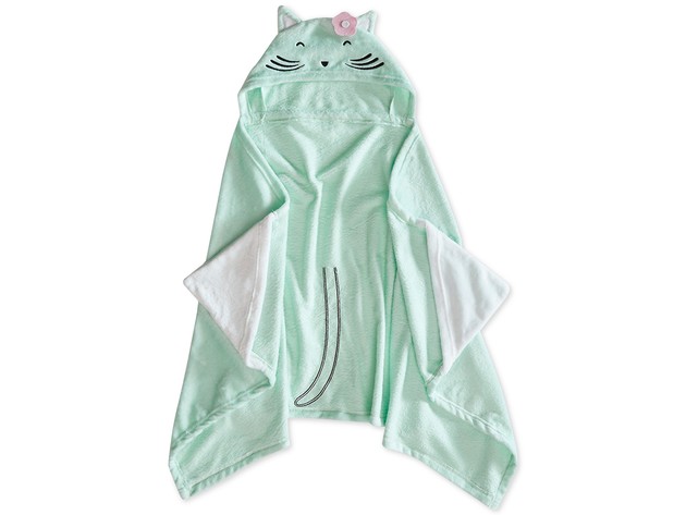 Urban Dreams Minette Hooded Design 25 Inches x 50 Inches Throw, Cozy Comfort and Cheerful Style, Aqua