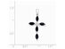 1.40 Carat (ctw) Natural Dark Blue Sapphire Cross Pendant Necklace in Sterling Silver with Chain