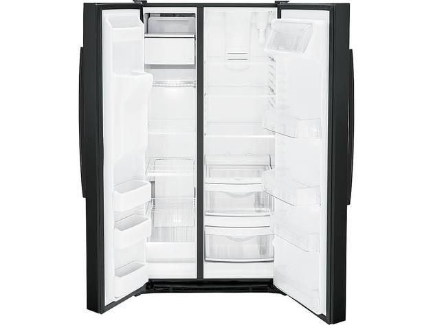 GE GSS25GGPBB 25.3 Cu. Ft. Black Side-by-Side Refrigerator | Goalcast