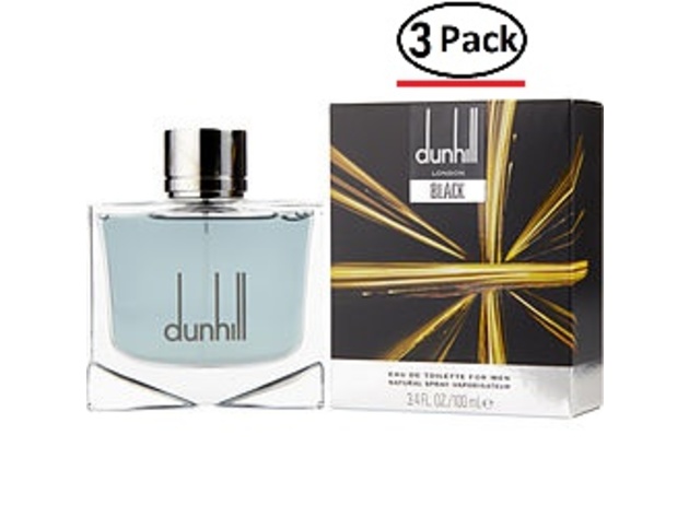 Dunhill Black By Alfred Dunhill Edt Spray 3.4 Oz For Men (Package Of 3)