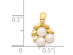 White Freshwater Cultured Pearl 3-4mm Pendant Necklace in 14K Yellow Gold with Chain
