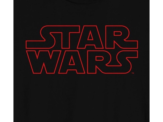 Hybrid Men's Star Wars Red Logo T-Shirt Black Size Large