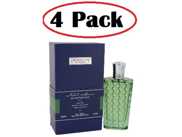 4 Pack of Dalmatian Sage by The Merchant of Venice Eau De Parfum Spray 3.4 oz