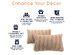 Cheer Collection Reversible Faux Fur Throw Pillows (Set of 2/Sand)
