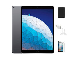 Apple iPad Air 3rd Gen (2019) 10.5", 64GB, WiFi Only w/ Accessories Bundle Space Gray (Refurbished)