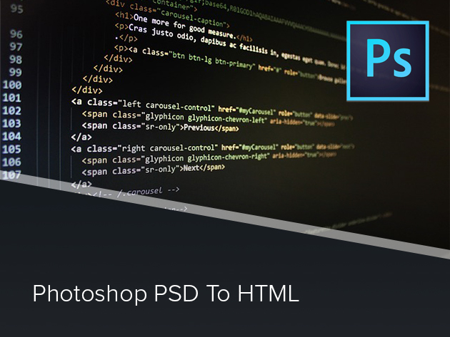 Photoshop PSD to HTML Course