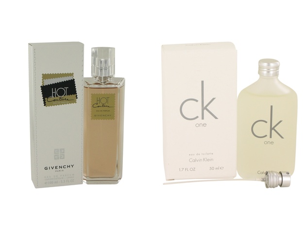 Gift set  HOT COUTURE by Givenchy Eau De Parfum Spray 3.3 oz And  CK ONE EDT Pour/Spray (Unisex) 1.7 oz