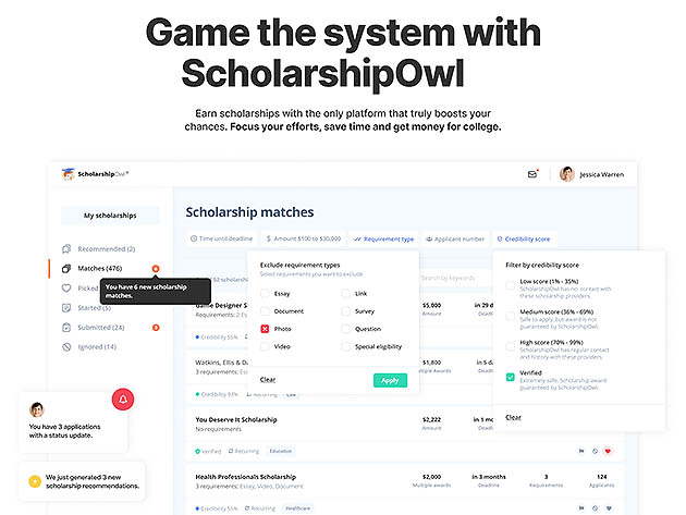 ScholarshipOwl: Lifetime Subscription