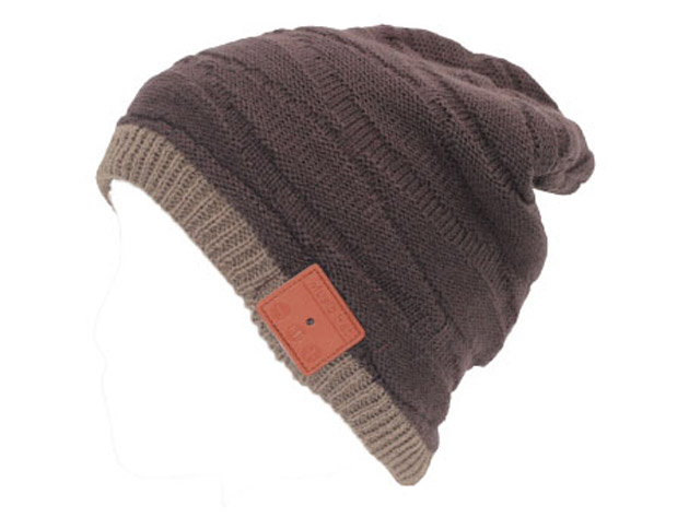 Beanie Jam Bluetooth Knit Hat (Brown)
