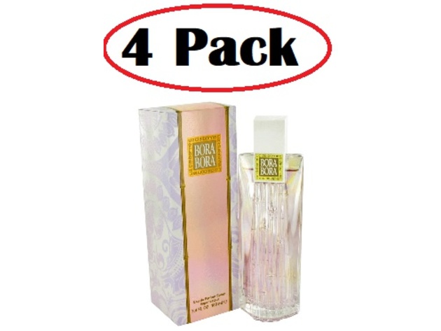 4 Pack of Bora Bora by Liz Claiborne Eau De Parfum Spray 3.4 oz