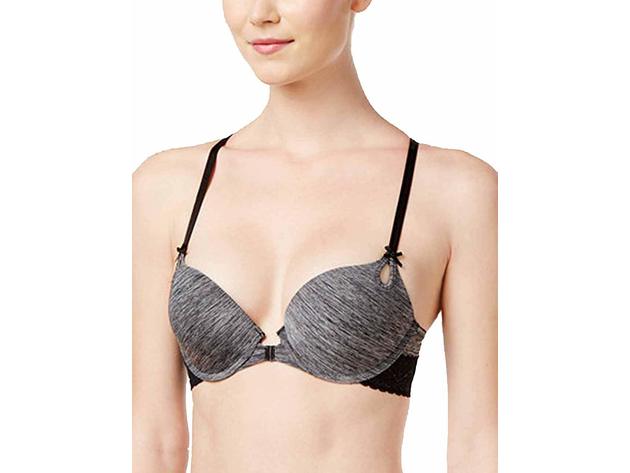 Heidi by Heidi Klum Women's Racerback Lace T-Shirt Bra Dark Marl Size 36A