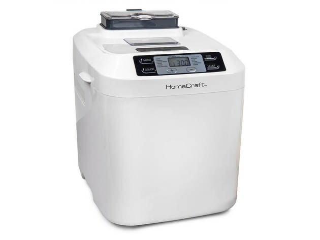 HomeCraft HCPBMAD2WH 2 lb. White Bread Maker with 12-Settings