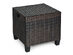 Costway 2 Piece Patio Rattan Ottoman Cushioned Seat Foot Rest Coffee Table - Brown