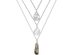 Inspired Life Silver-Tone Stone and Metal Layer Pendant Necklace