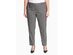 Calvin Klein Women's Slim Fit Glen Plaid Pants Grey Size 16