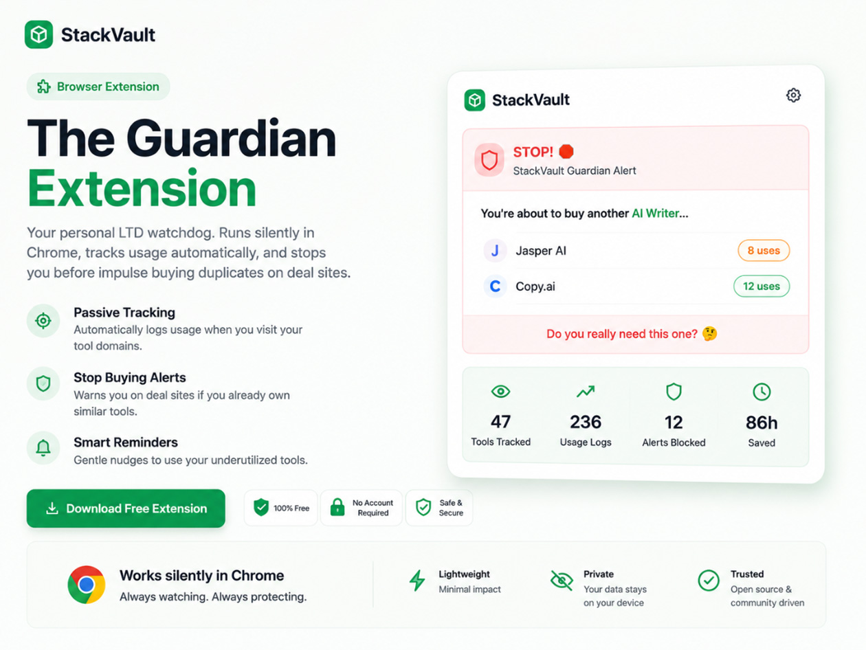StackVault Starter Plan: Lifetime Subscription