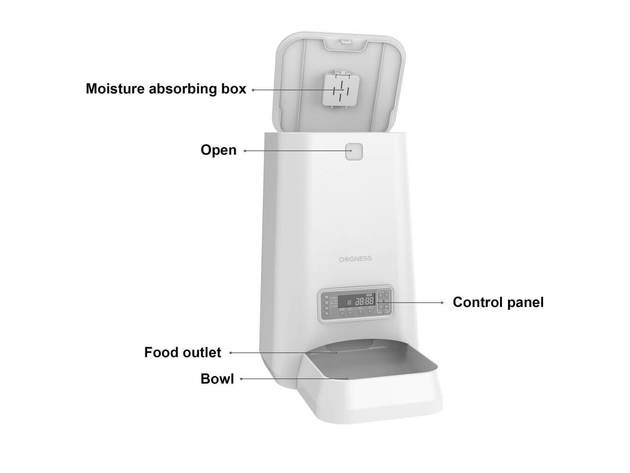 Dogness PROGFEEDWHT 6L Programmable Pet Feeder - White