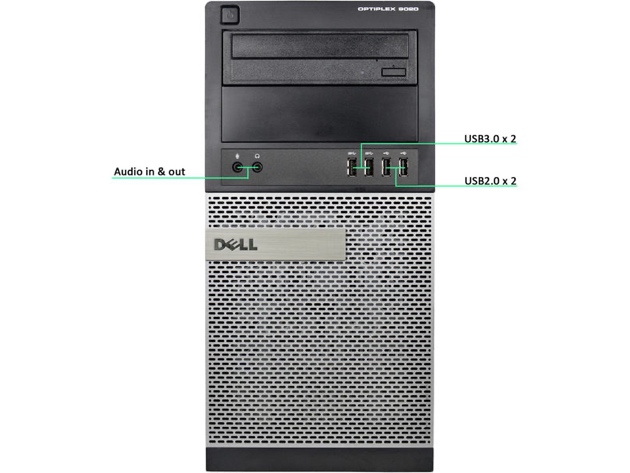 Dell Optiplex 3010 Tower PC, 3.2GHz Intel i5 Quad Core Gen 3, 4GB RAM, 500GB SATA HD, Windows 10 Home 64 Bit (Renewed)