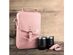 Pink Insulated Genuine Leather Wine Tote Bag & 2 Wine Tumblers. Wine Purse Wine Gift For Women