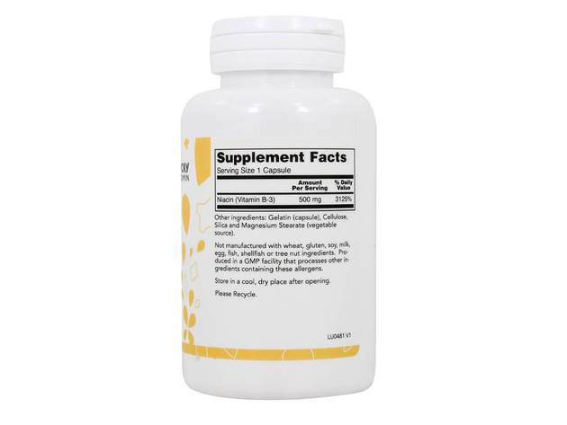 LuckyVitamin - Niacin 500 mg. - 100 Capsules