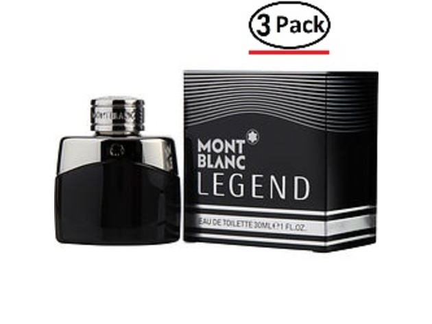 Mont Blanc Legend By Mont Blanc Edt Spray 1 Oz For Men (Package Of 3)