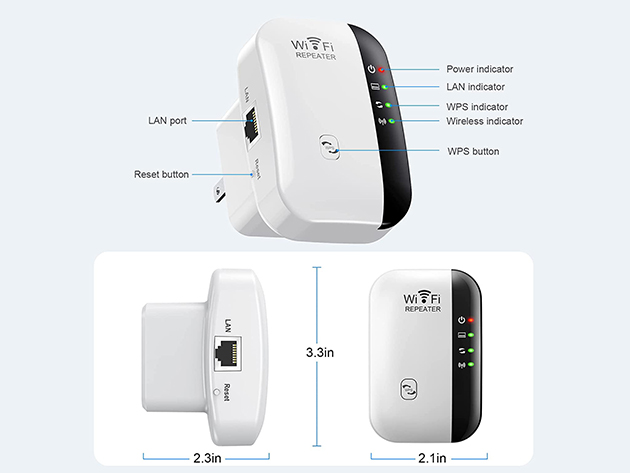 Router 300Mbps Wireless Range Extender WiFi Repeater Signal Booster Amplifier 